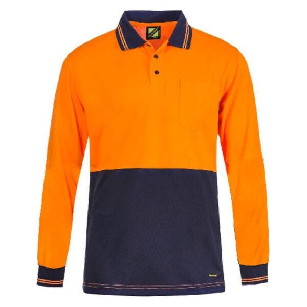 Mens Hi Vis Light Weight Polo Long Sleeves Thumbnail
