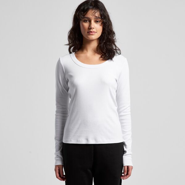 Womens Organic Rib Long Sleeve Tee Thumbnail