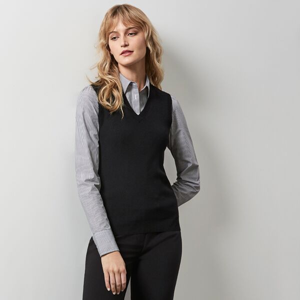  Womens V- Neck Knit  Vest Thumbnail