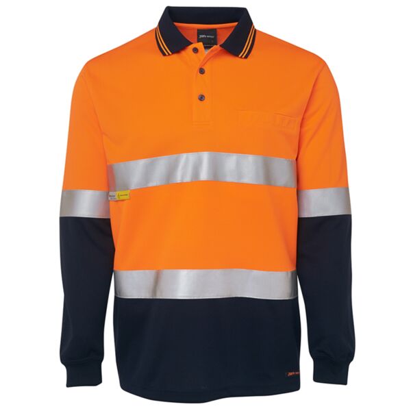 Mens Hi Vis Long Sleeve (D+N) Trad Polo Thumbnail